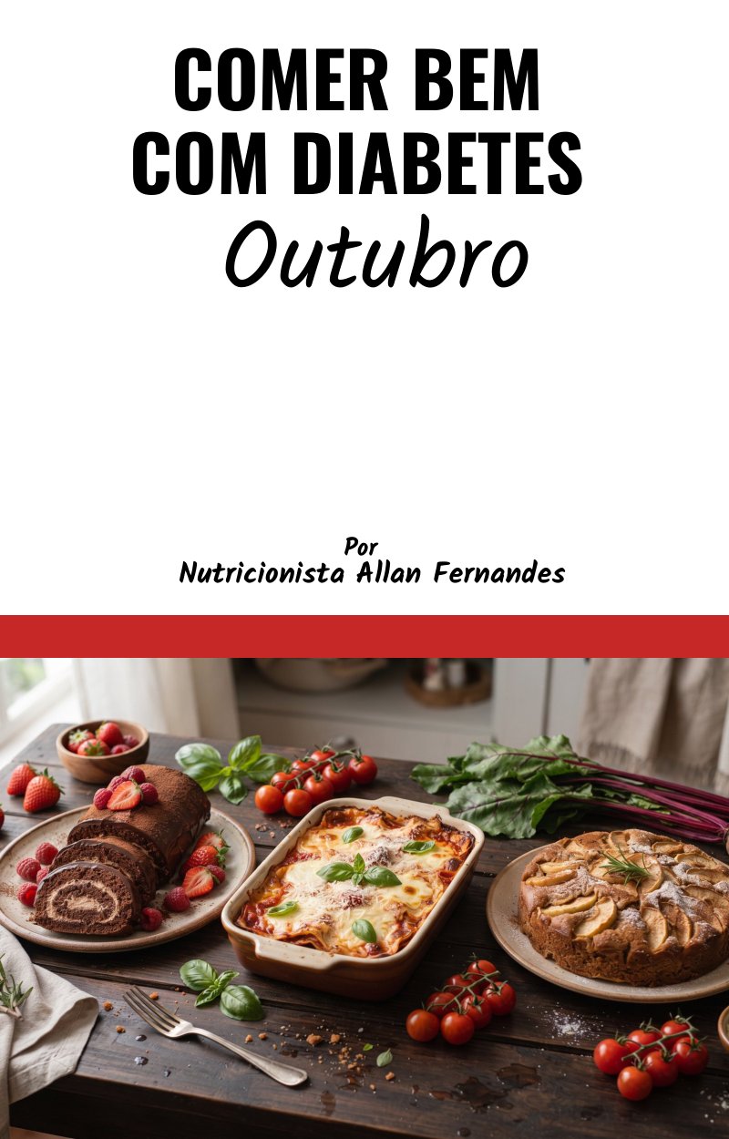 Capa do e-book Comer Bem com Diabetes, edição de outubro